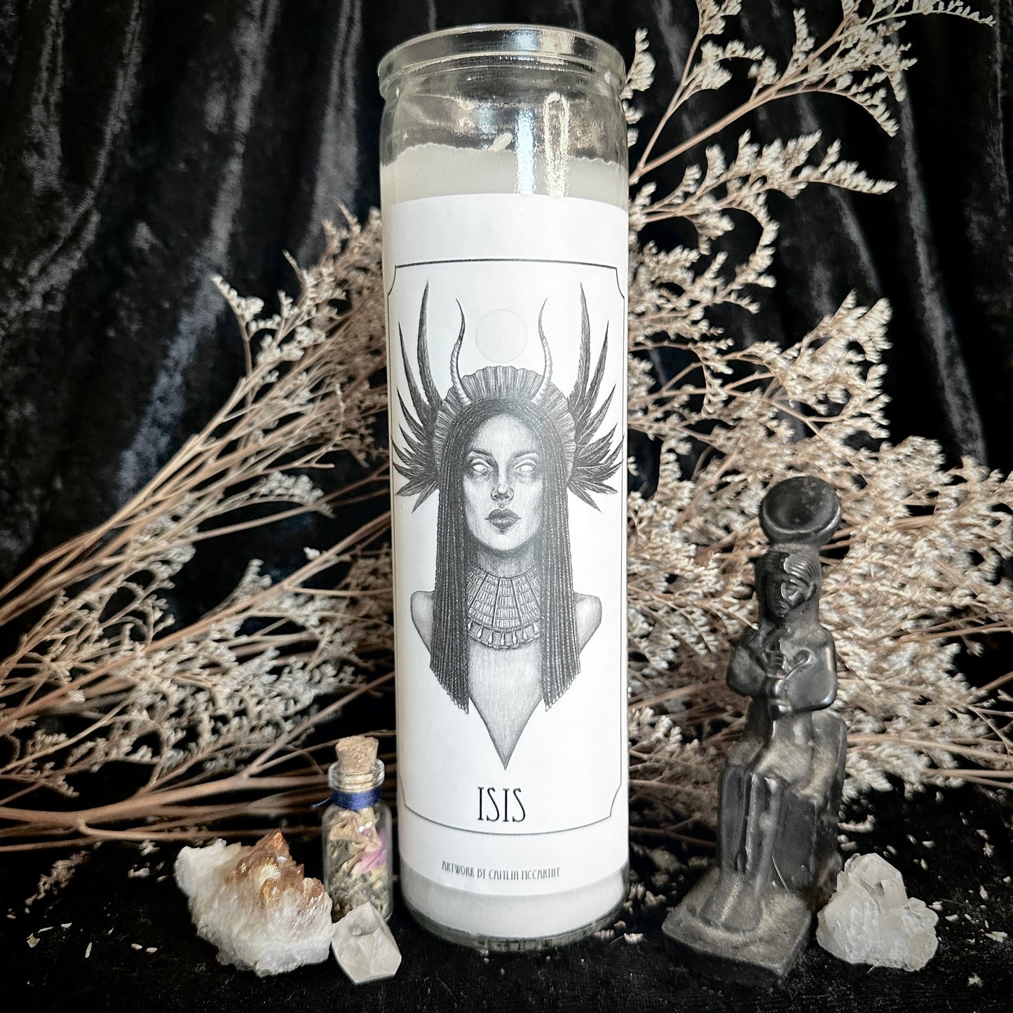 Isis Devotional Candle Sticker - 3x6” High Quality Vinyl Sticker