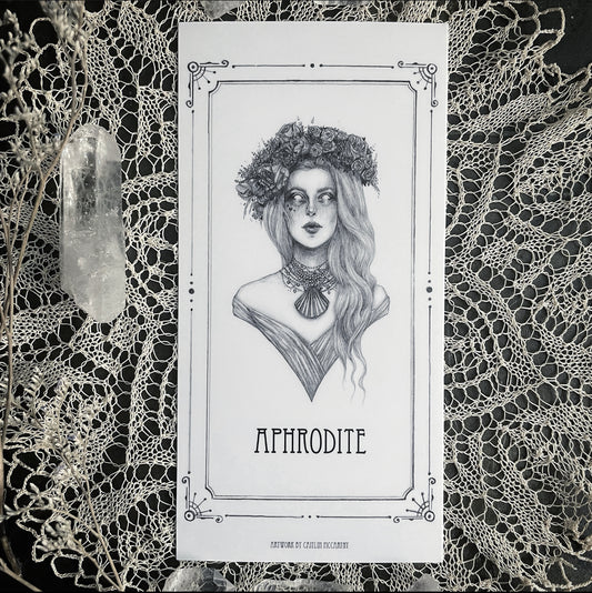 Aphrodite Devotional Candle Sticker - 3x6” High Quality Vinyl Sticker
