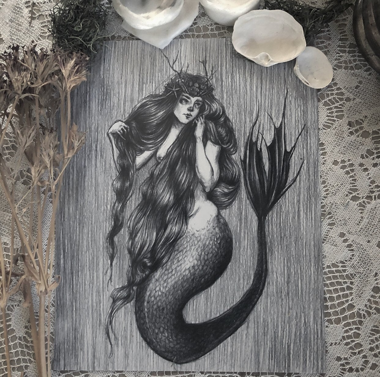 Mermaid Queen- Fine Art Print