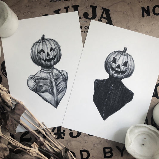 Wife & Wife Pumpkin Couple Print Set