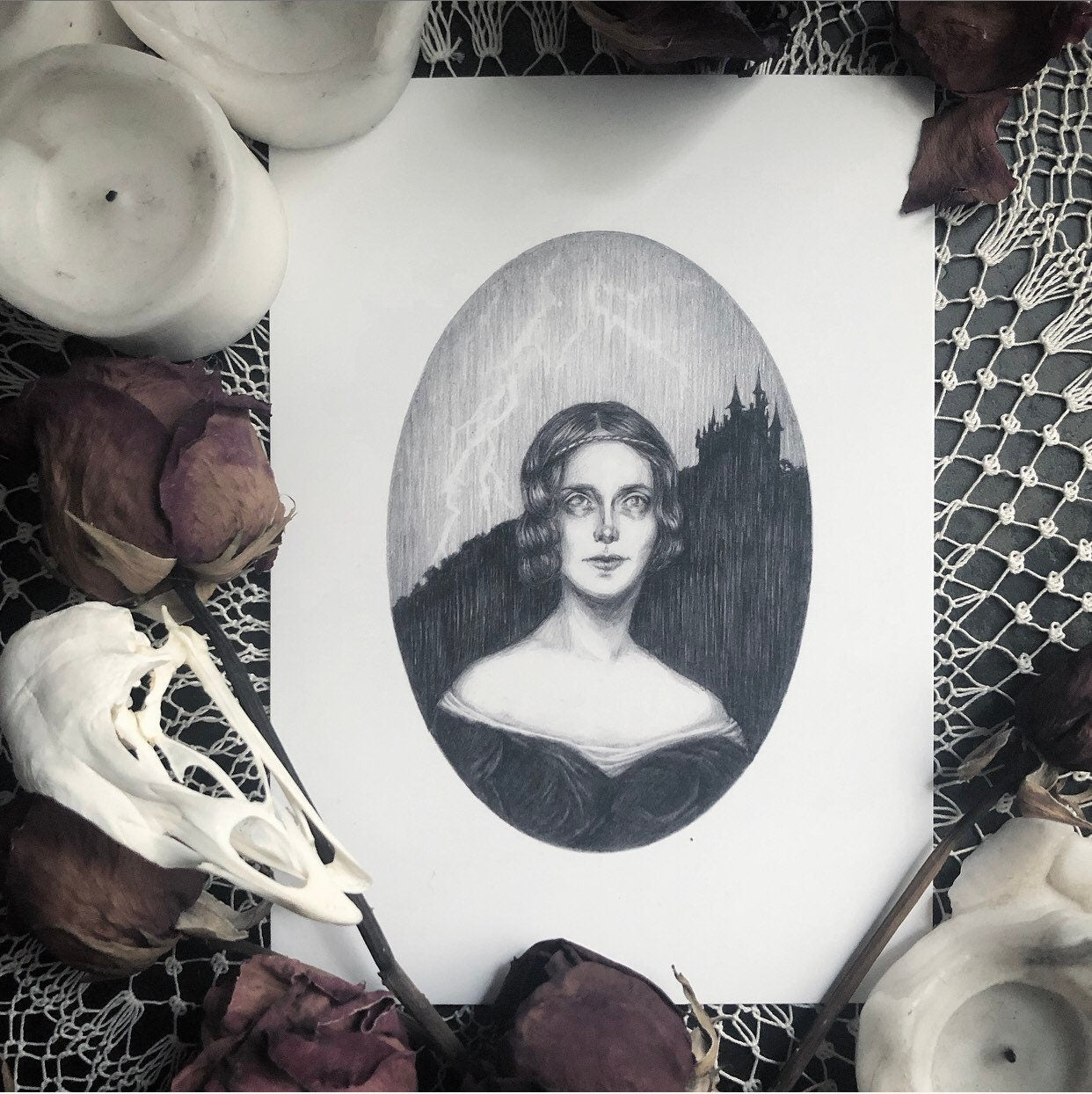 Greats of Gothic Literature 3 Print Set - Mary Shelley, Edgar Allan Poe, & Bram Stoker
