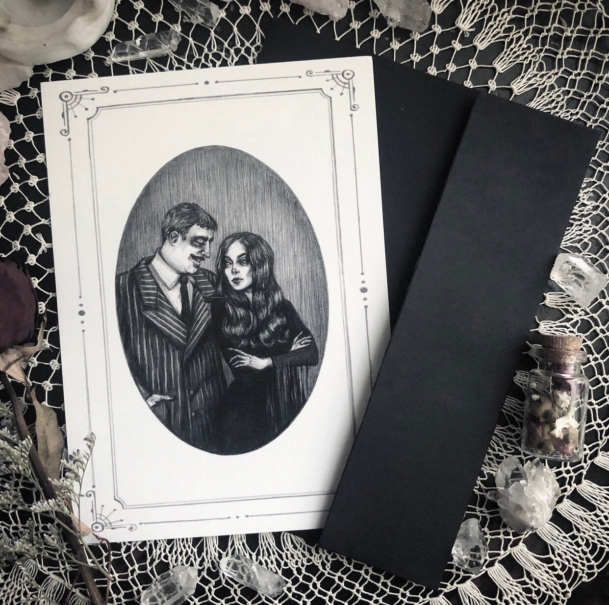 Gomez & Morticia Card - 5x7” Double Sided Card