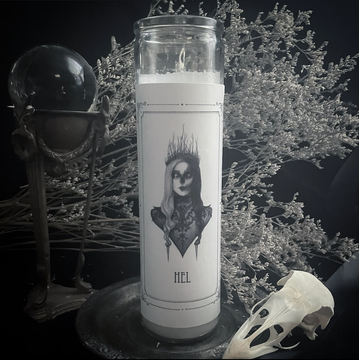 Hel Devotional Candle Sticker - 3x6” High Quality Vinyl Sticker