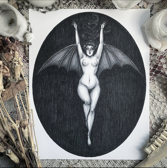 La Femme Chauve-Souris - Fine Art Print