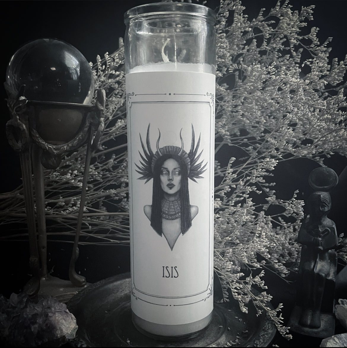 Isis Devotional Candle Sticker - 3x6” High Quality Vinyl Sticker