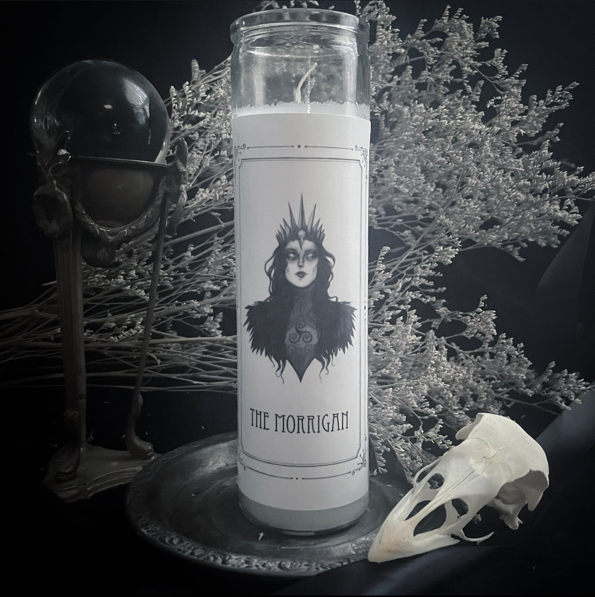 The Morrigan Devotional Candle Sticker - 3x6” High Quality Vinyl Sticker