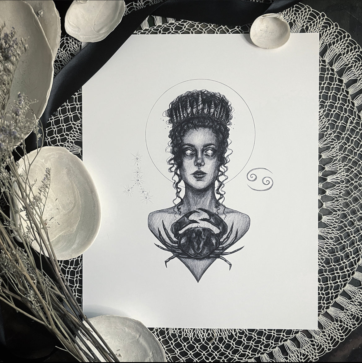 Cancer Zodiac Goddess - Fine Art Print
